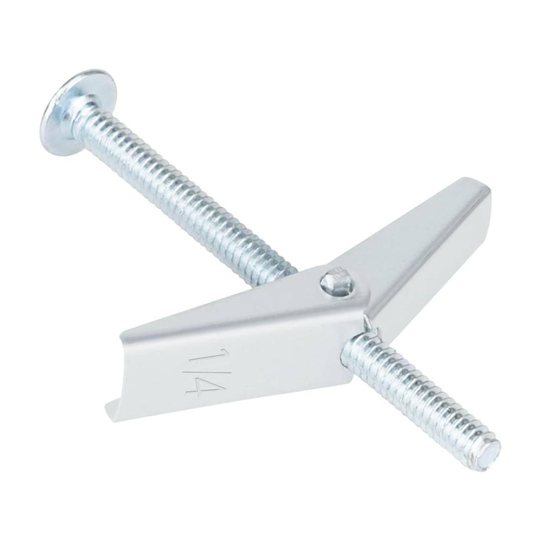 15 Pcs 1/4 Inch Heavy Duty Drywall Anchors and Screws,Toggle Bolts and Wing Nuts Set, Hollow Drywall Anchors Bolts Screws Assortment Kit for Hanging Lamps Heavy Items