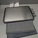 Stainless Steel Cutting Board 14.810.8, DualSided with Wheat Straw Texture & Smooth Metal, NonSlip Edge & Handle (Silver)