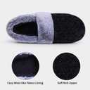 Evshine Women's Fuzzy Memory Foam Slippers, Closed Back Knit Bedroom Slippers, Slip-On Warm House Shoes for Indoor & Outdoor Comfort, Black, 41-42 (Size 9-9.5)