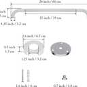 2 Pack 24 Inch Anti Slip Shower Grab Bar Oil Rubbed White 1.25" Diameter,Munzong Bathroom Grab Bar, Knurled Bathroom Balance Bar,Safety Hand Rail Support Handicap Elderly Senior Assist Bath Handle