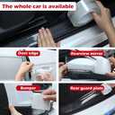 CloudBuyer Universal Door Edge Protector, Clear Sill Guard Film with Anti-Collision Protection for Vehicles (33Ft x 4In, Transparent)
