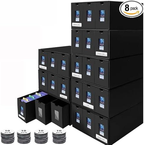 aopule 14400+ Card Storage Box, 2700+ Toploader Storage Box for Commander Display,with 72 Dividers, Labels & Tapes,Fit for TCG, PTCG, MTG