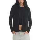 Women's Sherpa Fleece Vest Zip Up Trendy Sleeveless Jacket Warm Fuzzy Vests Fall Winter Outerwear with Pockets (Black, L)