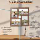 YESKAY 4x6 Collage Picture Frames, Multi Family Photo Frame with Real Glass, Displays Four 4x6 Photo, Wall Decor Wall Hanging or Tabletop, Rustic Brown