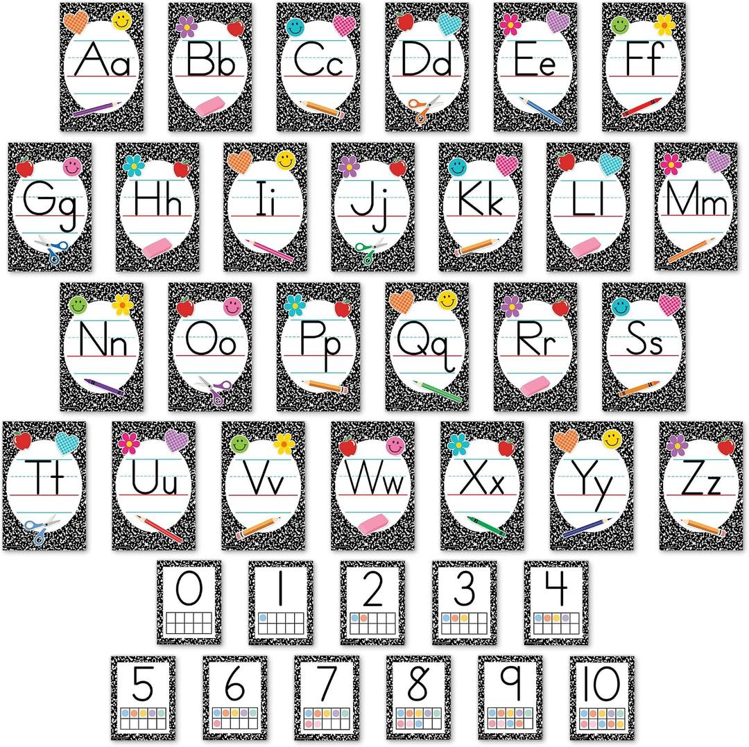 Teacher Created Resources Cool for School Composition Alphabet Bulletin Board (TCR9306)