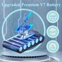 Upgraded 21.6V 6.0Ah Replacement for Dyson V7 Battery SV11 Compatible with Dyson V7 Animal Motorhead Trigger HEPA Car+Boat Absolute Handheld Vacuum Cleaner