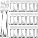 200 Pcs Metal Dinner Forks Bulk Set 7.08 Inches Stainless Steel Forks Silverware Flatware Mirror Polished for Restaurant Home Kitchen Dishwasher Safe