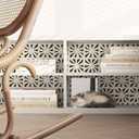 Peel and Stick Wallpaper Geometric Boho Wallpaper Black Beige Contact Paper 393 "x17.3 Self-Adhesive Wall Paper Vintage for Bedroom Waterproof Removable Shelf Liner Decal Vinyl Roll