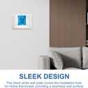 Thermostats Wall Plate T119 Fits For PRO1 IAQ Thermostats, Universal Thermostat Wall Plate White 1 Pack