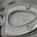 Elevated Toilet seat 3 inch, Elongated Toilet seat risers for Seniors, Slow Close, Heavy Duty, Never Loosen, Raised Toilet seat Elongated Bowl, White(18.5)