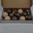 12 Pcs Neutral Textured Christmas Ball Ornaments 2.36'' Vintage Christmas Tree Decor Modern Rustic Brown Ornaments with Loop Shatterproof Hanging Ball for Xmas Farmhouse Decor (Vintage Copper)