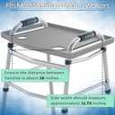 Walker Tray Table with 2 Cup Holders - Universal Trays for Standard Folding Walkers - Home Mobility Accessories by Bluestone (Gray)