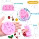 3 x Christmas Silicone Molds Christmas Tree Fondant Mold Christmas Bell Gingerbread Snowflake Reindeer Holly Leaves Molds For Xmas New Year Party Cake Cupcake Decoration Set Of 6