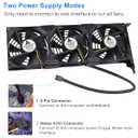 GDSTIME Graphic Card Fans, PCI Slot 3 x 90mm 92mm Fans, Graphics Card Cooler, Video Card VGA Cooler
