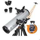 Celestron StarSense Explorer DX 130AZ App-Enabled Telescope – 130mm Newtonian Reflector with Smartphone Dock & StarSense App – iPhone & Android Compatible – Easy-to-Use for Beginners