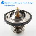 Thermostat 25500-23010 Compatible with Hyundai Kia - 1996-2012 Elantra, 2009-2014 Sonata, Compatible with Sportage 2005-2016, and More Accent Santa Fe Sport Tiburon Tucson Forte Optima Rio Spectra