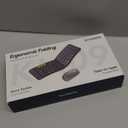 Ergonomic Foldable Keyboard and Mouse, Samsers KM09 Split Folding Bluetooth Keyboard Combo, 2.4G + BT5.0 x2, 6-Row Layout Portable Travel Keyboards & USB-C Wireless Mouse for iOS Android Windows MacOS