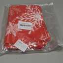 Smiry Christmas Rectangle Table Cloth, Waterproof Vinyl Tablecloth with Flannel Backing, Wipeable Snowflake Plastic Tablecloths for Christmas Table Decorations (60"x84", Christmas Red)