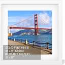 16x16 inch Wood Picture Frame for Wall Hanging Square Photo Frames with Mats 12x12 inch Pictures for Baby Scan,Poster,Decoration,Anniversary,Wedding,Christmas,Diamond Painting(White)