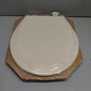 Bemis 500EC Durable Wood Toilet Seat with Easy Clean Hinges, Made in USA, Round, Bone