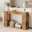 Tohomeor Entryway Console Table, Farmhouse Narrow Sofa Table Behind Couch, Wood Rectangular Accent Table for Living Room Hallway Entrance Foyer, Rustic Wood Grain, 47.24"W