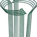 LEOBRO Plant Support, 8 PCS Peony Cages and Supports, Metal Plant Stakes, Plant Supports for Indoor Plants, Outdoor Plants, Monstera Hydrangea Support Cage, 10" W x 24" H