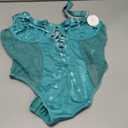 Avidlove Women Lingerie Bodysuit Mesh Teddy Underwire Lace Bodysuits One Piece Babydoll With Snap Crotch S-XXL (Large, Light Blue)