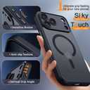 BENTOBEN Magnetic for iPhone 17 Pro Max Case 2025,[Upgraded Full Camera Protection] [Compatible with Magsafe] [Translucent Matte] Drop Protection Shockproof Protective Phone Cover 6.9 Inch - Black