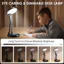 Desk Lamps for Home Office Rechargeable 3600mAh, Foldable+Portable Cordless Desk Light Small Table Lamp,Dimmable+9 Brightness Small Table Lamp Desk Light Table, LED Desk Lamps for Home Office