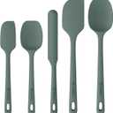 ChefAide 5 Pieces Silicone Spatula Set, Food Grade Rubber Spatula, Upgrade Strong Handle with Ergonomic Grip, Heat Resistant Up to 600F for Nonstick Cookware, Cooking (Dried Thyme)