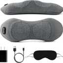 Triple Fusion Back Massager, Electric Lumbar Support Pillow for Pain Relief deep Tissue, 3-in-1 Ergonomic Lower Back Spine Decompression Massager with Heat, Vibration&Traction for Office Chair Car