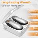 Hand Warmers Rechargeable 2Pack,14000mAh Electric Hand Warmers with Charging Case,Quick Charge Portable Heater,Gifts for Christmas,Winter,Outdoor,Camping,Hunting Accessories