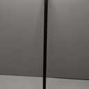 Amazon Basics Adjustable Sturdy Spring Tension Curtain Rod, No Drilling/No Holes, 36-54", Black, Classic Finial