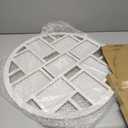 9-Opening Circular Collage Picture Frame Wall Decor  White Round Multi Photo Frame for 4x6 Pictures, Modern Hanging Wall Art for Living Room, Bedroom, or Hallway  22.05 x 22.05 Inch