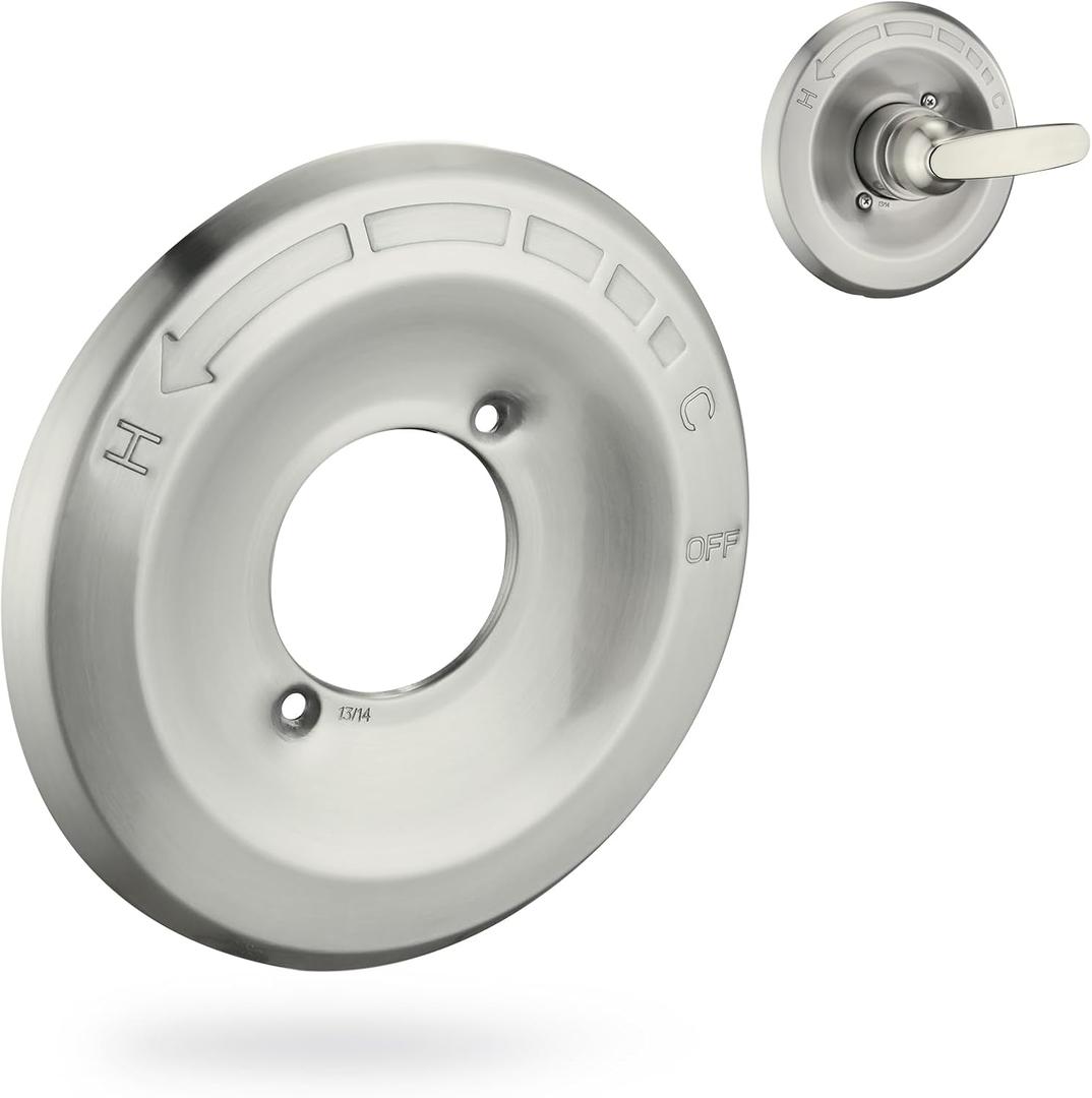 Replacement Trim Plate for Delta Windemere 14 Series - Compatible Shower Renovation Panel, Only Includes Trim Kit (No Handle & Valve) (Brushed Nickel)