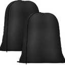 OTraki 20 x 24 inch Laundry Bag 2 Pack Travel Laundry Bags Medium Washable Dirty Clothes Bag Organizer with Drawstring Closure for Camp Fit Laundry Hamper Drying Do Not Exceed 176 Black