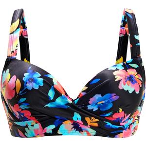 Women Underwire Bikini Top - Push Up Swim Top Only Bra Padded Swimsuit Tops 2025 Bathing Suit Tops (Large, Floral)