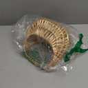 3 Pcs Rattan Half-moon Wicker Basket, Small Willow Straw Basket with Handle, Ideal for Wedding Flower Girl, Picnic, Garden Storage, and Home Decor