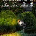 DEWENWILS 12V Landscape Lighting kit, 1x60W Transformer with Timer+8x3.2W Aluminum LED Low Voltage Landscape Spotlight Lights, 100FT Wire+8 Pack Connector for Patio Yard Garden
