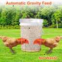 TAOGU Chicken Feeder No Waste Automatic Poultry Feeder Ports Chicken Feeders and Waterer Set Chicken Feeders Kit