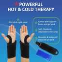 Wrist Ice Pack Wrap -Reusable Hand Ice Pack, Hot and Cold Gel Compression for Pain Relief from Arthritis, Swelling, Carpal Tunnel, Surgery for Athletes and Elderly -Pregnancy Must Haves