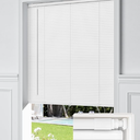 No Drill Cordless Mini Blinds, 29" W × 48" H White | Upgraded to L-Shaped Slats for Enhanced Privacy, With Adjustable Light Control.