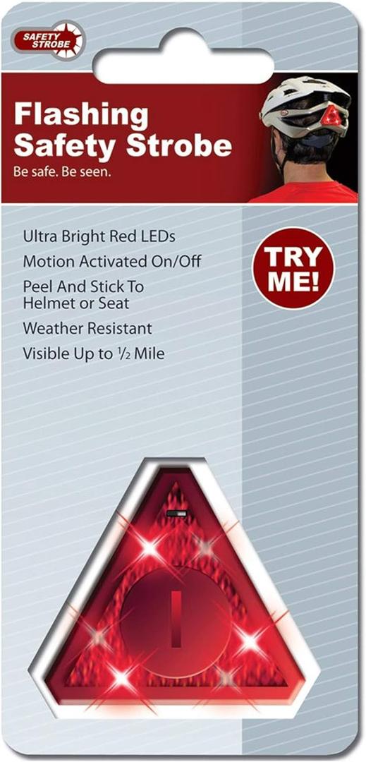 Bicycle Helmet Light - Motion Activated, Bright Flashing LED Strobe Lights Improve Visibility and Safety While Riding! Easily Mounts to Any Helmet, Perfect for Cyclists of All Ages