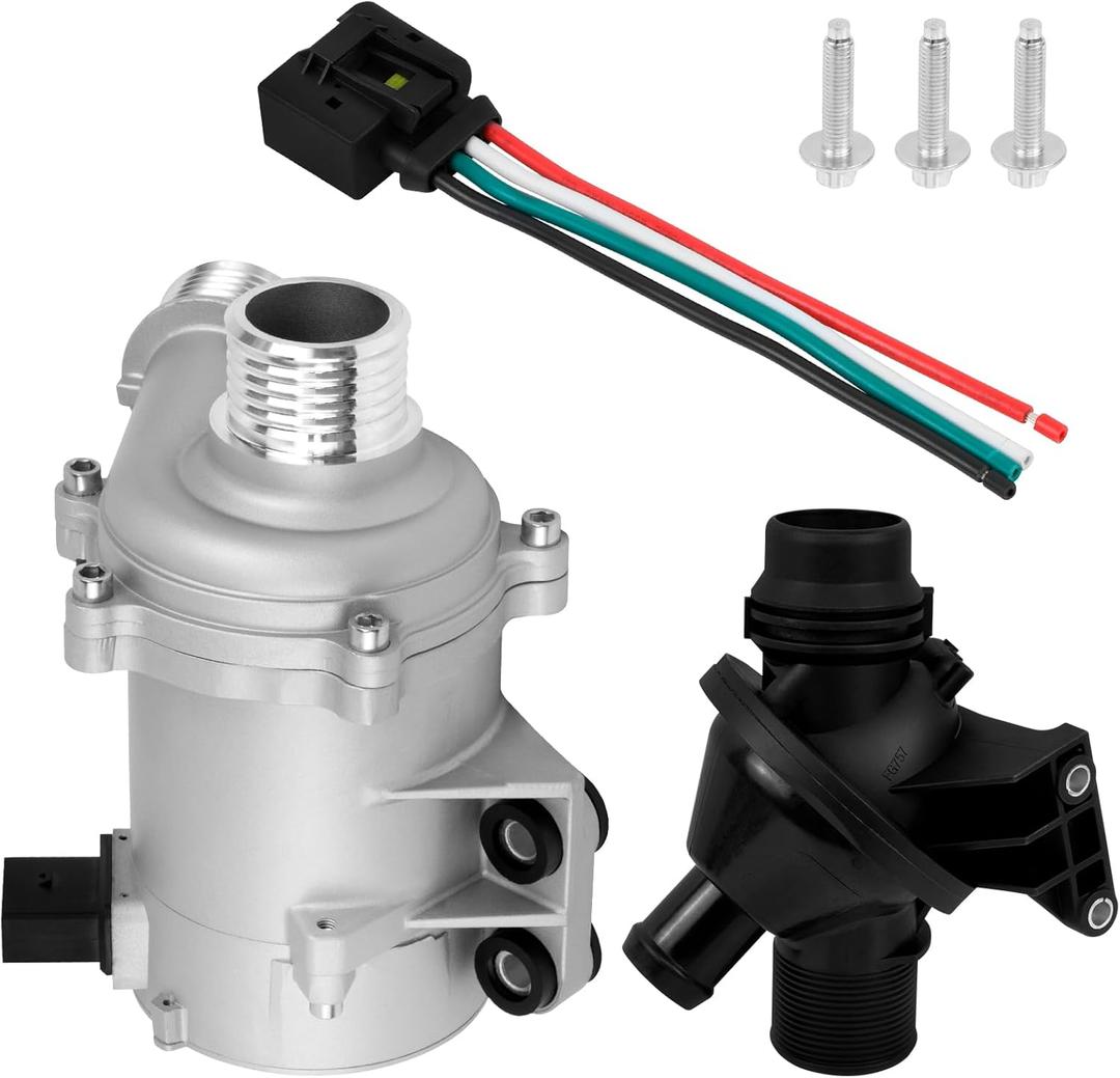 Electric Engine Water Pump W/Thermostat, Compatible with BMW 320i, 320i xDrive, 328i, 328i xDrive, 328i GT xDrive, 528i, 528i xDrive, 428i, 428i Gran Coupe, 428i xDrive Gran Coupe, X1, X3, X5, Z4