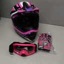 XFMT Youth Dirt Bike Helmet DOT Approved Kids Full Face Motocross Helmets (Pink, Medium )