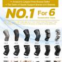 NEENCA Knee Brace for Knee Pain, Compression Knee Support with Air Mesh Fabric, Adjustable Knee Wrap with Side Stabilizers, Ultra-Soft Bandage for Sports, Running, Meniscus Tear, ACL, Arthritis Relief (XX-Large, Black)