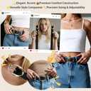Women's Faux Leather Belt, Vintage Gold Oval Buckle Vegan Leather Waist Belt for Jeans Dresses (Fits 30-40 Inch) (Black)