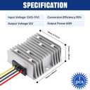DC 5V Boost to 12V 5A 60W Power Converter, Step Up Converter for Solar Panels, Golf Cart and Other Vehicles