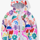 SNOW DREAMS Girls Waterproof Rain Jacket Windbreaker Lightweight Coat Kids Raincoat Outerwear 10