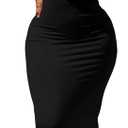 PINSV Women's Sexy Bodycon Tank Dress Basic Sleeveless Long Maxi Dresses Party Club Beach Sundresses (Black, L)